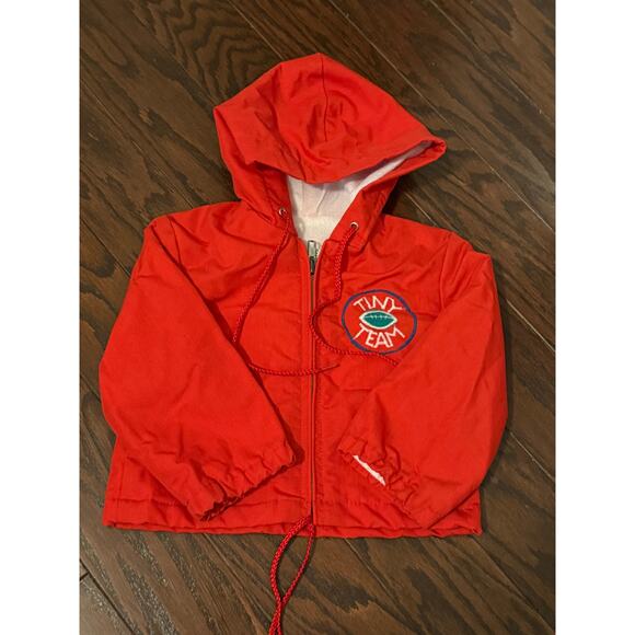 Vintage Gerber baby windbreaker jacket Red football size 18 months - Picture 1 of 5